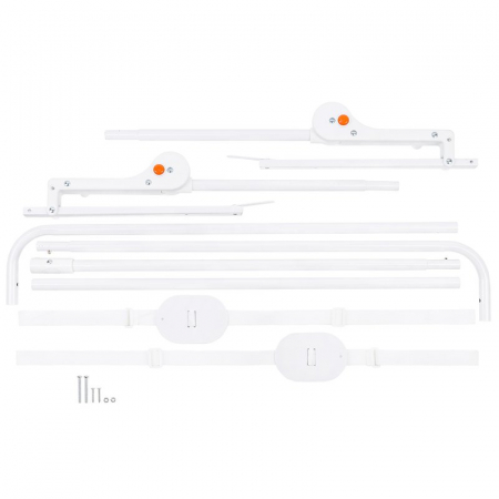 Protectie laterala pat, Lionelo, Hanna, Cu buzunar accesorii, 150x66 cm, Conform cu standardul european de securitate BS7072, Gri [9]