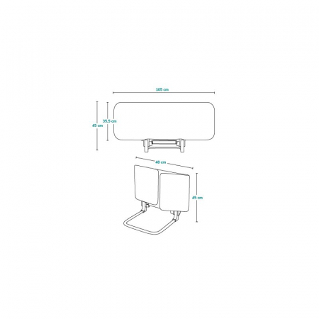 Protectie laterala pat, Lionelo, Lora, Pliabila, Sistem de blocare StandSafe, Geanta de transport inclusa, 105 x 45 cm, Bej [13]