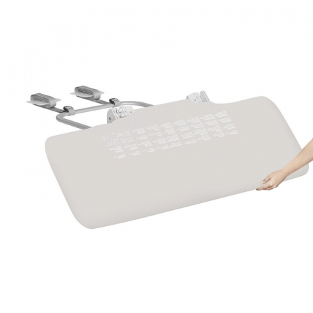 Protectie laterala pat, Lionelo, Lora, Pliabila, Sistem de blocare StandSafe, Geanta de transport inclusa, 105 x 45 cm, Bej [8]