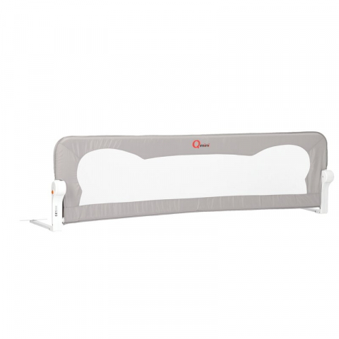 Protectie laterala pat, Qmini, Rhea, 150 x 42 cm, Inaltimea 42 cm, Instalare usoara, Cu inclinare la 180 grade, Grey [2]
