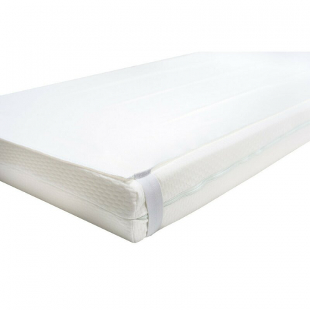 Mobilier si Lenjerie - Protectie saltea, Bubaba, Impermeabila, Pentru patut de dimensiunea 200x90 cm, Din poliuretan, Spalare la 95 grade, 0 luni+, White