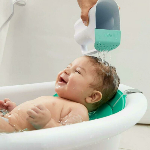 Recipient de clatire, Fridababy, Control The Flow Rinser, 2 moduri de turnare, Protectie ochi si urechi, Maner ergonomic, Compatibila cu masina de spalat vase, Alb [7]