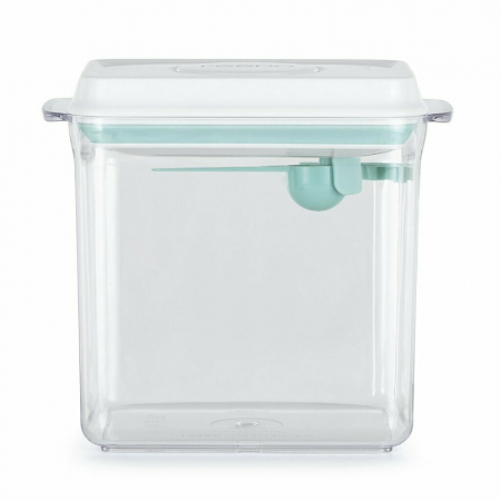 Alaptare si Hranire - Recipient depozitare lapte praf, Feedo, 1700 ml, Capac etans, Din plastic, Fara BPA, Turcoaz