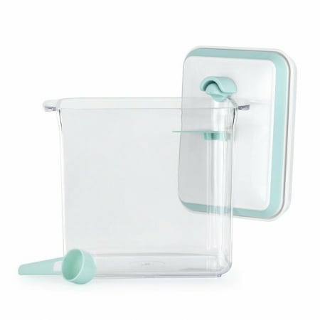 Recipient depozitare lapte praf, Feedo, 1700 ml, Capac etans, Din plastic, Fara BPA, Turcoaz [4]