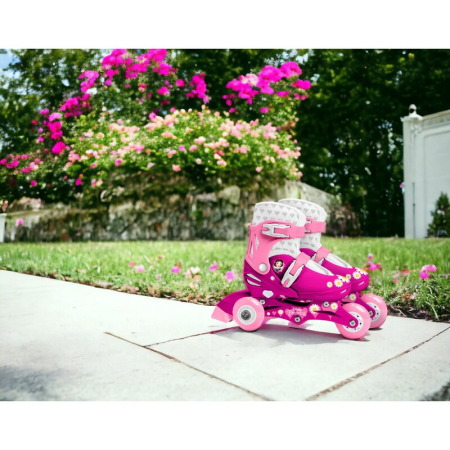 Role, Stamp, Disney, De la incepator la avansat, Cu 3 roti, Ajustabile, Inchidere prin velcro, Cu frana, Marime 27-30, Princess [1]