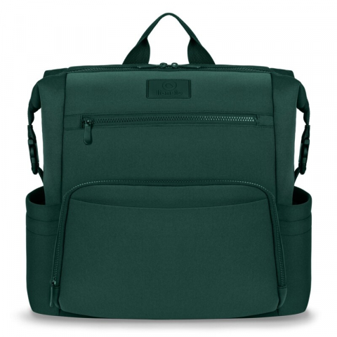 Transport si Relaxare - Rucsac impermeabil pentru mamici, Lionelo, Cube, Cu 12 compartimente si salteluta de schimbat, Cu prindere universala de carucior, 36 x 36 x 23 cm, Verde