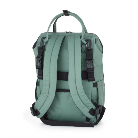 Rucsac pentru mamici, Petite&Mars, Jack, Cu 11 compartimente, Cu buzunare termice, Saltea de infasat inclusa, 30 x 42 x 15 cm, Misty Green [3]