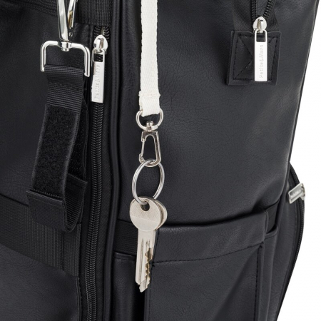 Rucsac pentru mamici, Petite&Mars, Jasper, Cu 12 compartimente, Cu buzunare termice, Saltea de infasat inclusa, 27 x 41 x 14 cm, Absolute Black [6]