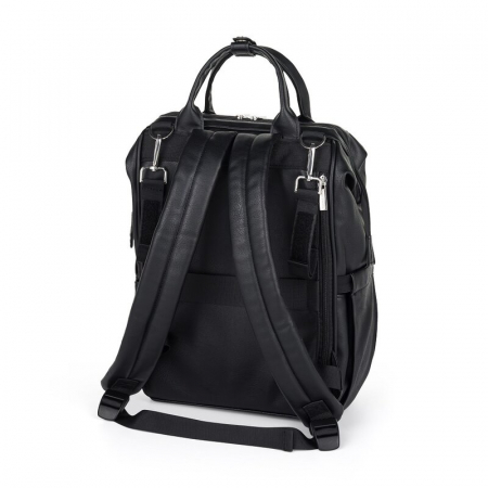 Rucsac pentru mamici, Petite&Mars, Jasper, Cu 12 compartimente, Cu buzunare termice, Saltea de infasat inclusa, 27 x 41 x 14 cm, Absolute Black [3]