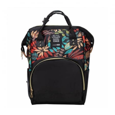 Transport si Relaxare - Rucsac pentru mamici, Simply, Cu multiple compartimente, FreeON, 25 x 16 x 40cm, Black