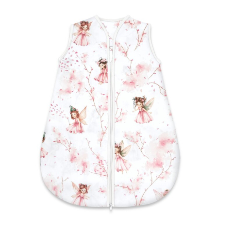 Mobilier si Lenjerie - Sac de dormit, MimiNu, Pentru bebelusi, De iarna, Din bumbac certificat Oeko Tex Standard 100, Cu fermoar, 70 cm, 0 - 6 luni, 2.5 Tog, Fairy Pink