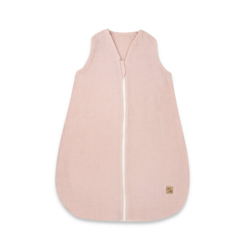 Mobilier si Lenjerie - Sac de dormit, Qmini, Cu fermoar, Pentru bebelusi, De iarna, Din muselina dubla, 70 cm, Material certificat Oeko Tex Standard 100, Powder Pink