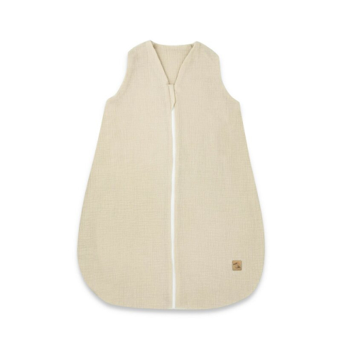 Mobilier si Lenjerie - Sac de dormit, Qmini, Cu fermoar, Pentru bebelusi, De iarna, Din muselina dubla, 70 cm, Material certificat Oeko Tex Standard 100, Warm Beige
