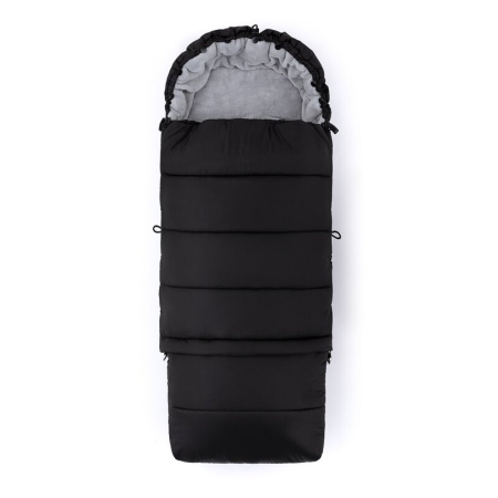 Sac de iarna, Feedo, Multifunctional, 3 in 1, Pentru carucior, landou sau scaun auto, Fermoar care permite scurtarea dimensiunii, Cu snur, 110 cm, 0-3 ani, Black [1]