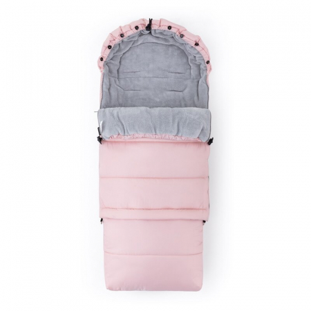 Sac de iarna, Feedo, Multifunctional, Poate fi utilizat ca geanta prin desfacerea fermoarului, Atasabil la carucior, Lana, 110 cm, 0-3 ani, Roz [6]