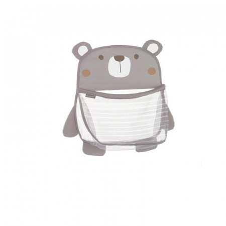 Saculet pentru jucariile de baie, Jane, Bear, Cu sistem de prindere cu ventuze, Conform cu standardele europene de siguranta EN 71-1:2014+A1:2018EN 71-2:2020EN 71-3:2019+A1:2021, Sand [1]