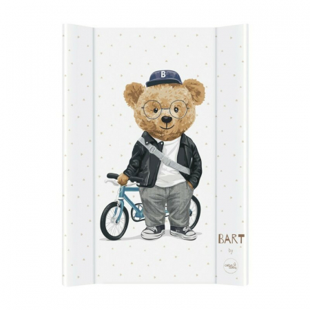 Mobilier si Lenjerie - Saltea de infasat, Ceba Baby, Confort, 50x70 cm, Atasabila la patut, Fara BPA, 0 luni+, Fluffy Puffy Bart
