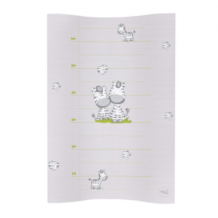 Mobilier si Lenjerie - Saltea de infasat, Ceba Baby, Cosy, Moale, Cu taliometru, 50 x 70 cm, 0-12 luni, Grey Zebra