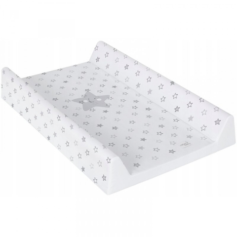 Saltea de infasat, Ceba Baby, Cu Intaritura, 70x50 cm, Happy Stars Grey [1]