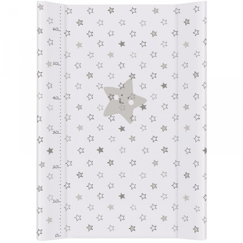 Mobilier si Lenjerie - Saltea de infasat, Ceba Baby, Cu Intaritura, 70x50 cm, Happy Stars Grey