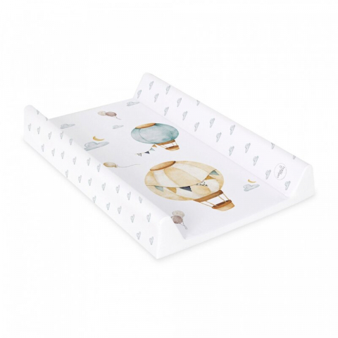 Saltea de infasat, Ceba Baby, Cu Intaritura, Pentru comode, masute de infasat si patuturi, 50x70 cm, Fara BPA, Certificata Oeko-Tex Standard 100, 0 luni+, Basic Balloons [1]