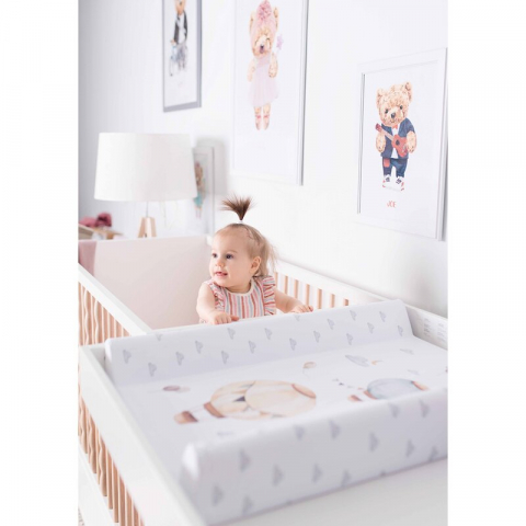 Saltea de infasat, Ceba Baby, Cu Intaritura, Pentru comode, masute de infasat si patuturi, 50x70 cm, Fara BPA, Certificata Oeko-Tex Standard 100, 0 luni+, Basic Balloons [3]