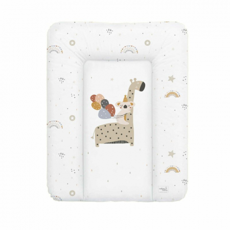 Mobilier si Lenjerie - Saltea de infasat, Ceba Baby moale Giraffe, Fara ftalati, 70 x 50 cm, Alb/Bej