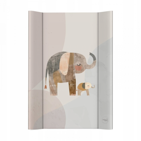 Mobilier si Lenjerie - Saltea de infasat, Ceba Baby, Moale, Pentru comode si masute de infasat, 50x70 cm, Fara BPA, Certificata Oeko-Tex Standard 100, 0 luni+, Basic Elephant