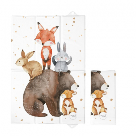 Mobilier si Lenjerie - Saltea de infasat, Ceba Baby, Pliabila, 60 x 40 cm, Basic Forest