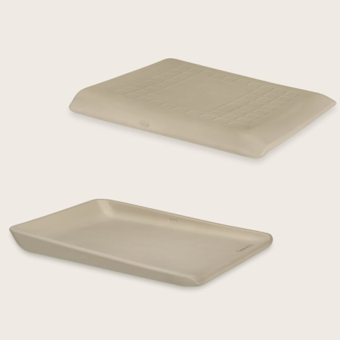 Saltea de infasat, Lionelo, Megs, Moale, Utilizabil si fara husa, Impermeabila, Design ergonomic, 70x49 cm, Fara BPA, Conform cu standardul de securitate EN71-3, 0 luni+, Bej [8]