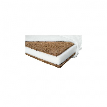 Mobilier si Lenjerie - Saltea patut bebe, Babyneeds, Cocos Confort II, Cu husa detasabila, Antialergica, Cu fibre de cocos si strat de burete, 120x60x12 cm, 0 luni+, Alb
