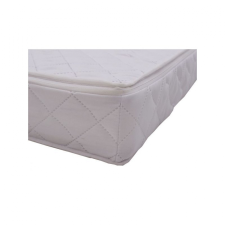 Saltea patut bebe, Babyneeds, Cocos Confort II, Cu husa detasabila, Antialergica, Cu fibre de cocos si strat de burete, 140x70x12 cm, 0 luni+, Alb [2]