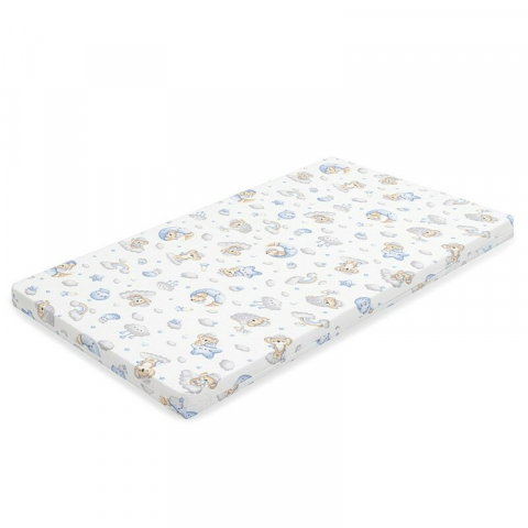 Mobilier si Lenjerie - Saltea patut bebe, New Baby, Din spuma, Cu husa detasabila, 120x60x6 cm, 0 luni+, Blue Koala