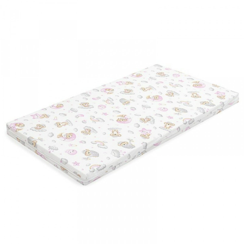 Mobilier si Lenjerie - Saltea patut bebe, New Baby, Din spuma, Cu husa detasabila, 120x60x6 cm, 0 luni+, Pink Koala