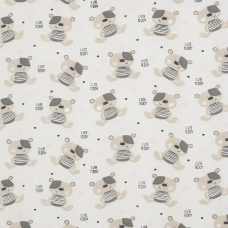 Saltea patut bebe, New Baby, Teddy Bear, Din spuma, Cu husa detasabila, 120x60x5 cm, 0 luni+, Multicolor [2]