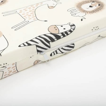Saltea patut bebe, New Baby, Teddy Bear, Din spuma, Cu husa detasabila, 120x60x5 cm, 0 luni+, Multicolor [1]