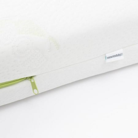 Saltea pentru patut, New Baby, Classy, 120x60x12 cm, Cu Aloe Vera, Compozitie Visco-Molitan-Cocos, Hipoalergenica si antibacteriana, Cu husa detasabila, Alb [2]
