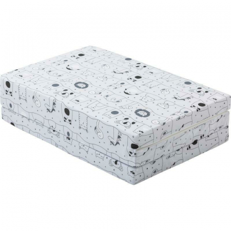 Saltea pliabila, FreeON, Pentru patut, Cu husa detasabila din bumbac, Pentru patut de dimensiunea 120x60 cm, Conform cu standardul european de securitate EN 16890/2021, Animal Kingdom [3]