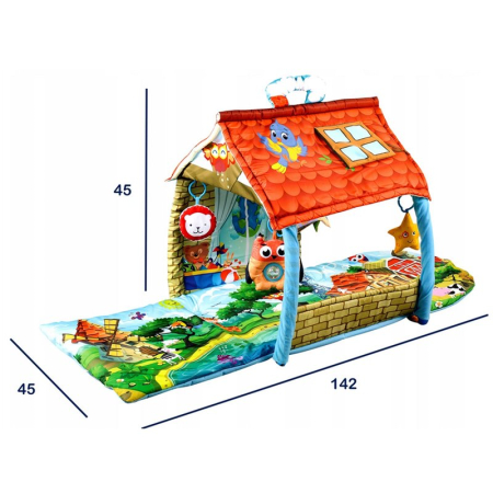 Salteluta interactiva Lionelo, Agnes, Cu jucarii, Conform cu standardul european de securitate EN71, 142x142x45 cm, Multicolor [2]