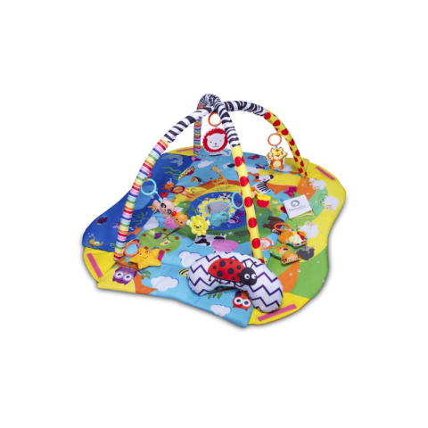 Salteluta interactiva, Lionelo, Anika, Cu jucarii, Oglinda, Perna, Conform cu standardul european de securitate EN71, Multicolor [4]