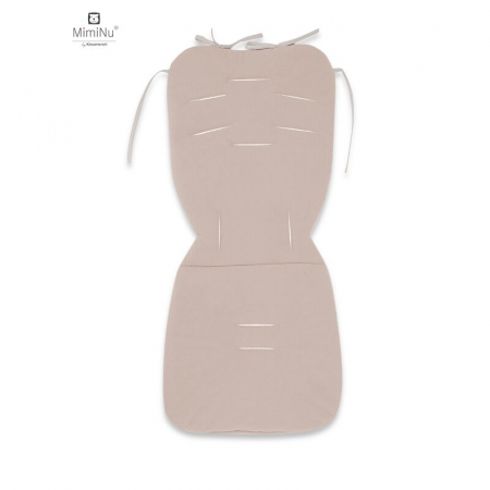 Salteluta pentru carucior, MimiNu, Reversibila, Cu doua fete, Din catifea si bumbac, Materiale certificate Oeko Tex Standard 100, 78 x 34 cm, Design, Calm Forest Natural/Nugat [3]