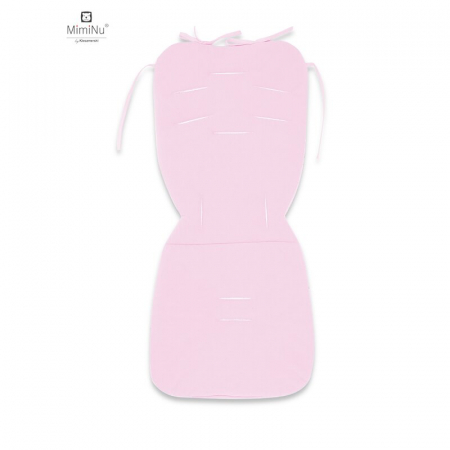 Salteluta pentru carucior, MimiNu, Reversibila, Cu doua fete, Din catifea si bumbac, Materiale certificate Oeko Tex Standard 100, 78 x 34 cm, Sweet Deer Pink/Pink [2]