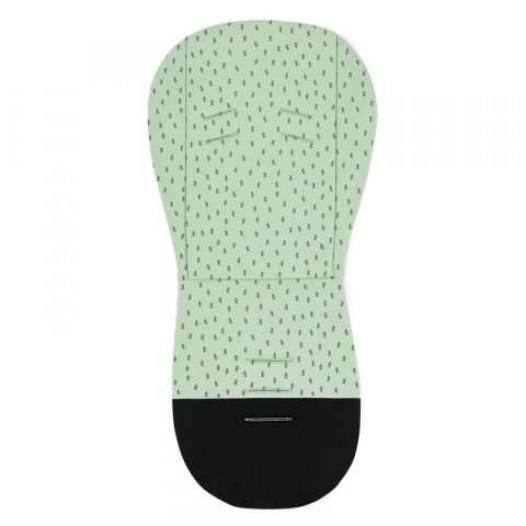 Salteluta pentru carucior , Petite&Mars, Din spuma cu memorie, 86 x 42 cm, Reversibila, Universala, Din bumbac, Design copacei, Verde [1]