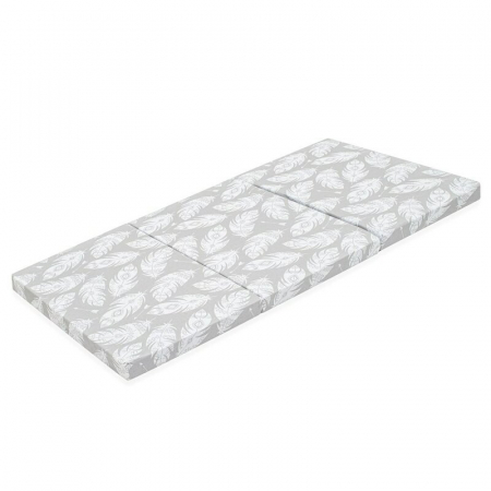 Salteluta pliabila, New Baby, Standard, Pentru patut, Cu geanta de transport inclusa, Cu husa detasabila din bumbac, Din spuma, 120x60x5 cm, 0 luni+, Feather [2]