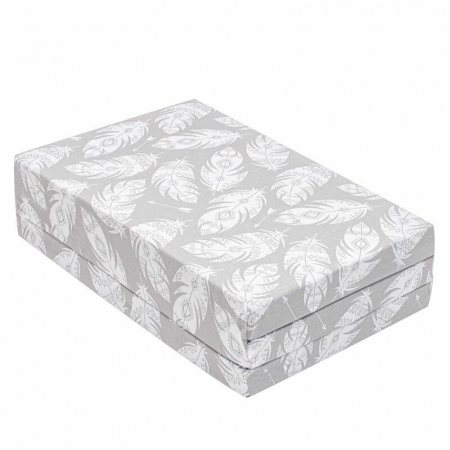 Salteluta pliabila, New Baby, Standard, Pentru patut, Cu geanta de transport inclusa, Cu husa detasabila din bumbac, Din spuma, 120x60x5 cm, 0 luni+, Feather [1]