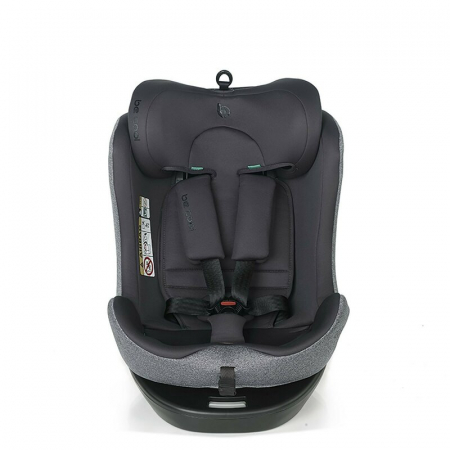 Scaun auto, Be Cool, Easy I-Size, Rotire 360 grade, 40 - 150 cm, 0 - 36 kg, Cu Isofix si Centura Top Tether, Conform cu standardul european de securitate ECE R129, Antracita [2]