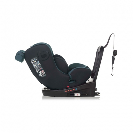 Scaun auto, Be Cool, Easy I-Size, Rotire 360 grade, 40 - 150 cm, 0 - 36 kg, Cu Isofix si Centura Top Tether, Conform cu standardul european de securitate ECE R129, Be Petrol [20]