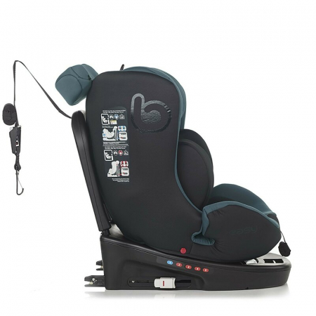 Scaun auto, Be Cool, Easy I-Size, Rotire 360 grade, 40 - 150 cm, 0 - 36 kg, Cu Isofix si Centura Top Tether, Conform cu standardul european de securitate ECE R129, Antracita [8]