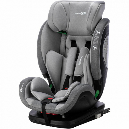 Scaun auto, FreeON, Trex, Pentru copii, I-Size, 76 - 150 cm, Tehnologie Isofix + Top Tether, Spatar si tetiera reglabile, Conform ECE R129, Grey [2]