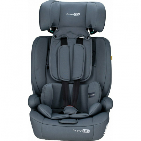 Scaun auto, FreeON, Uran, Pentru copii, I-Size, 76 - 150 cm/ 1 - 12 ani, Cu tetiera reglabila in 14 pozitii, Conform cu standardul european de securitate ECE R129, Dark Grey [5]
